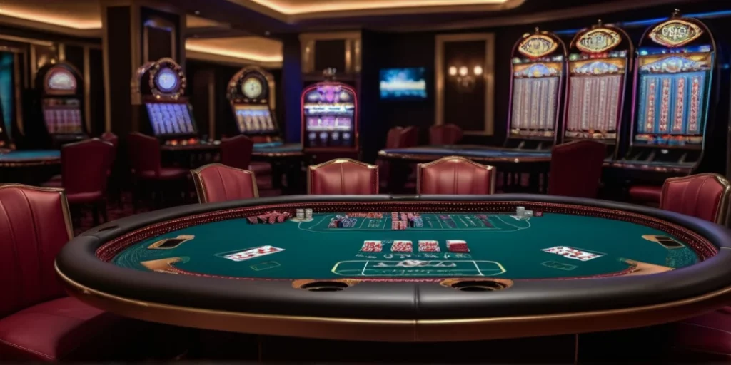 poker table in an Arab casino